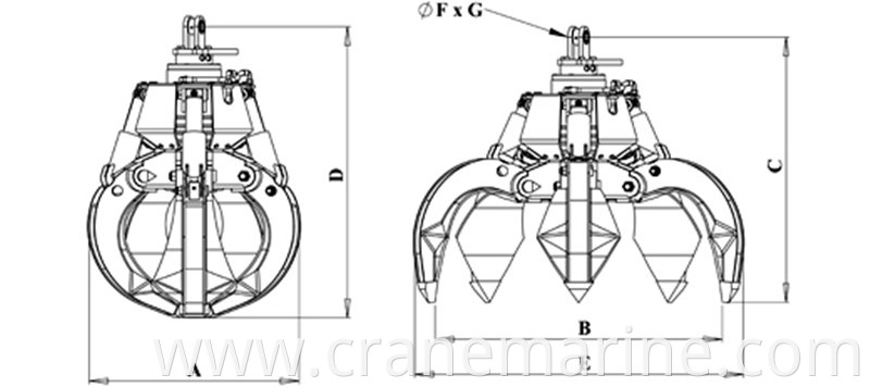 Orange Peel Grab Hydraulic Electric